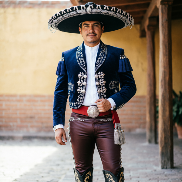 Traje charro completo bordado a mano — vestimenta charra artesanal